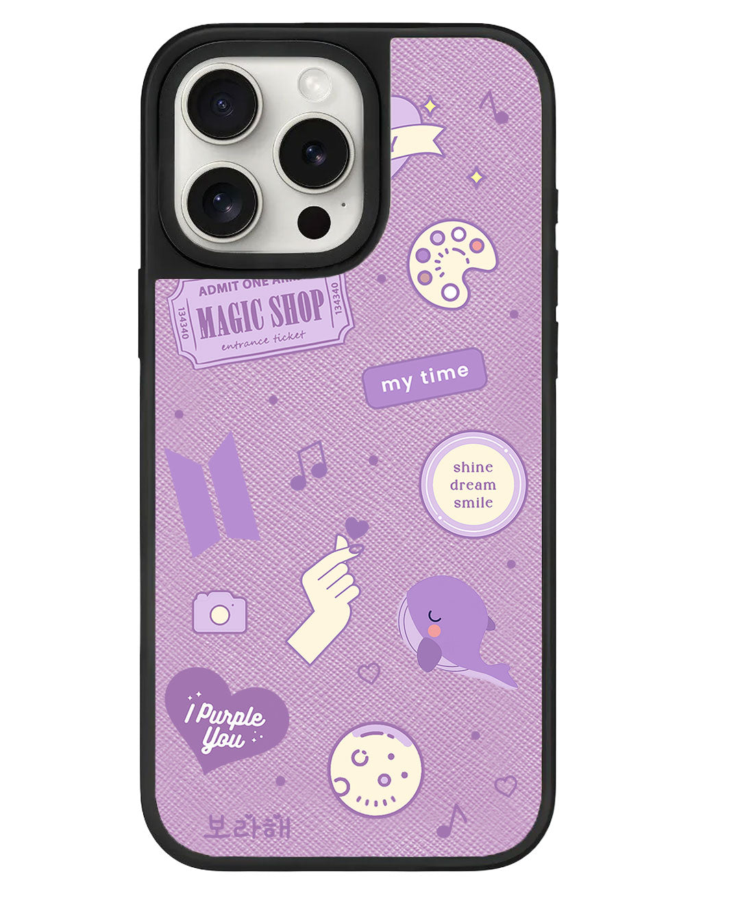 iPhone Leather Grip - BTS Sticker Pack
