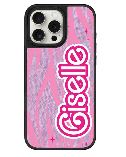 iPhone Leather Grip - Barbie Zebra Pattern