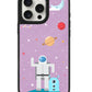 iPhone Leather Grip Case - Blue Alien