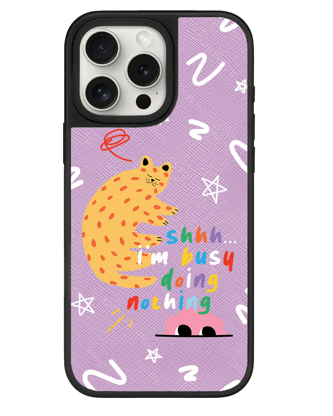 iPhone Leather Grip - Busy Doing Nothing