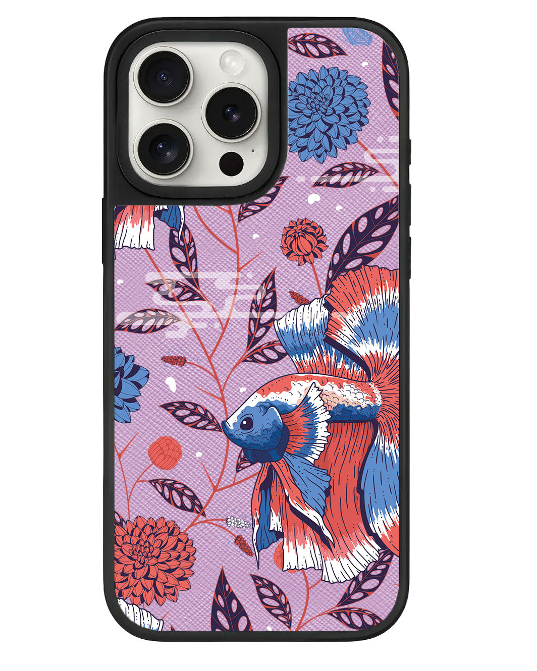 iPhone Leather Grip - Fish & Floral 2.0