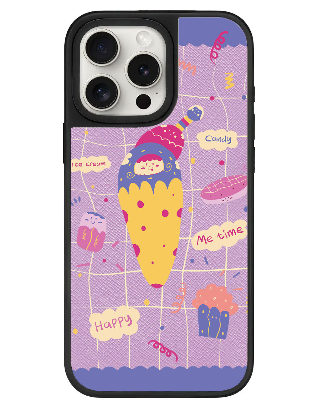 iPhone Leather Grip - Candy Doodle