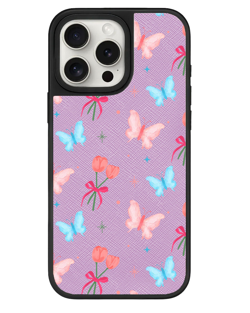 iPhone Leather Grip - Coquette Butterfly