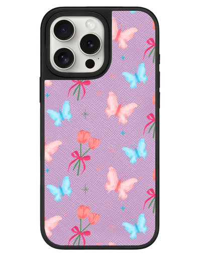 iPhone Leather Grip - Coquette Butterfly