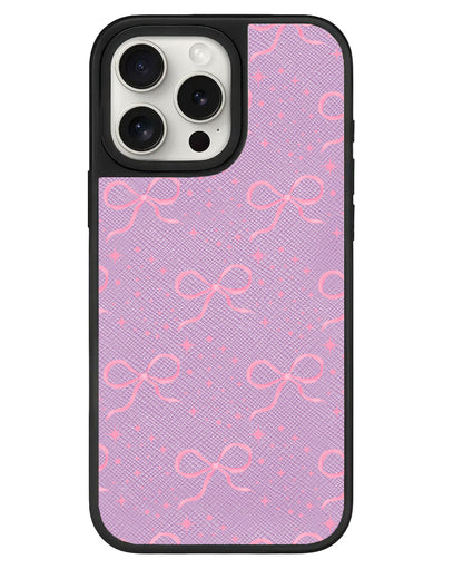 iPhone Leather Grip - Coquette Glittery Bow