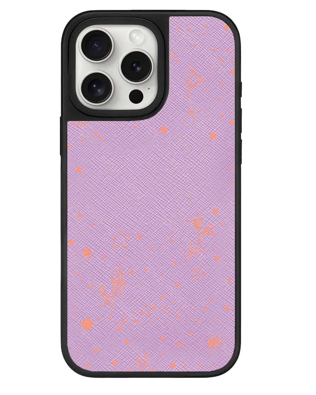 iPhone Leather Grip - Coral Constellation