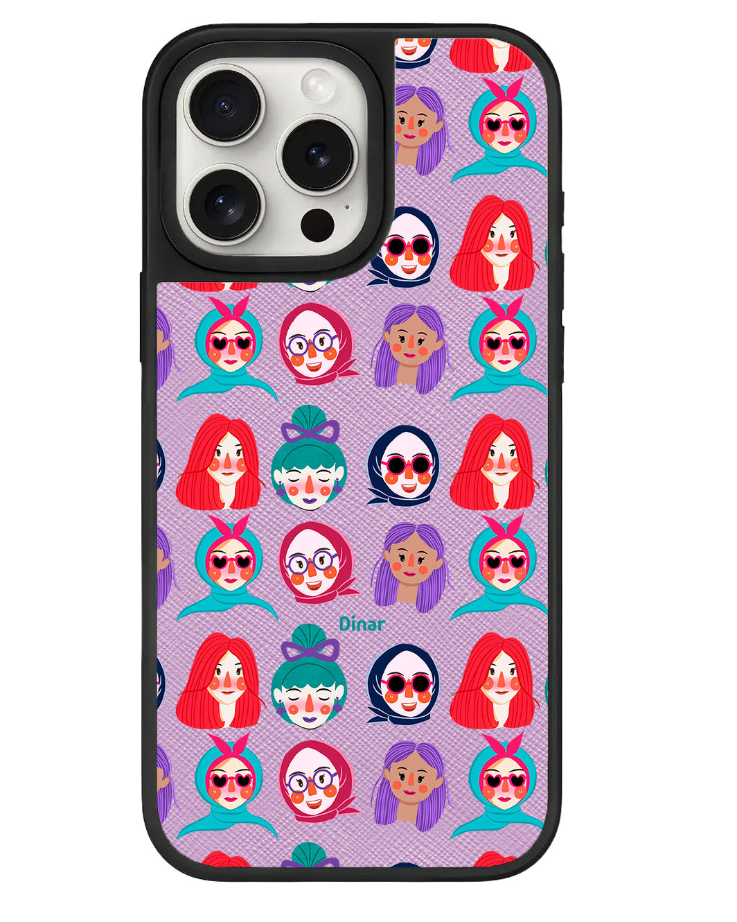 iPhone Leather Grip Case - Cute Sweety Faces