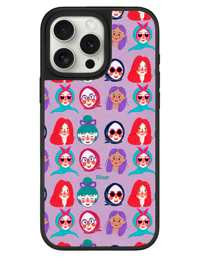 iPhone Leather Grip - Cute Sweety Faces