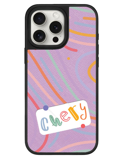 iPhone Leather Grip - Doodle Monogram 2.0
