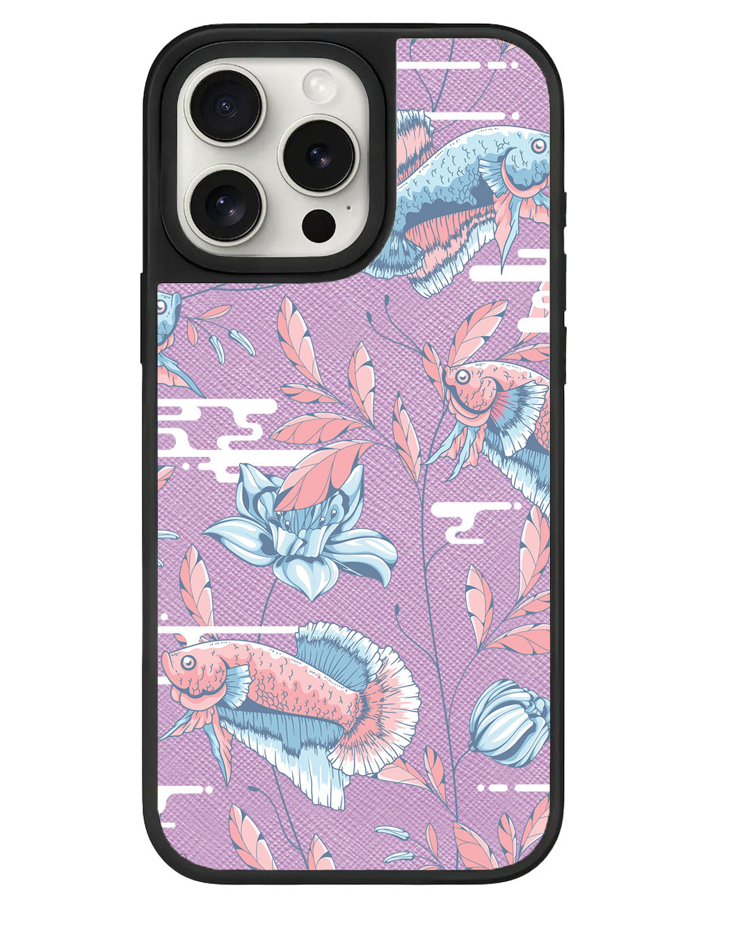 iPhone Leather Grip - Fish & Floral 3.0