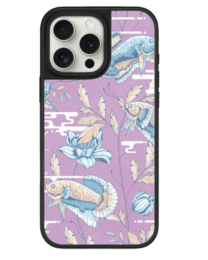 iPhone Leather Grip - Fish & Floral 4.0