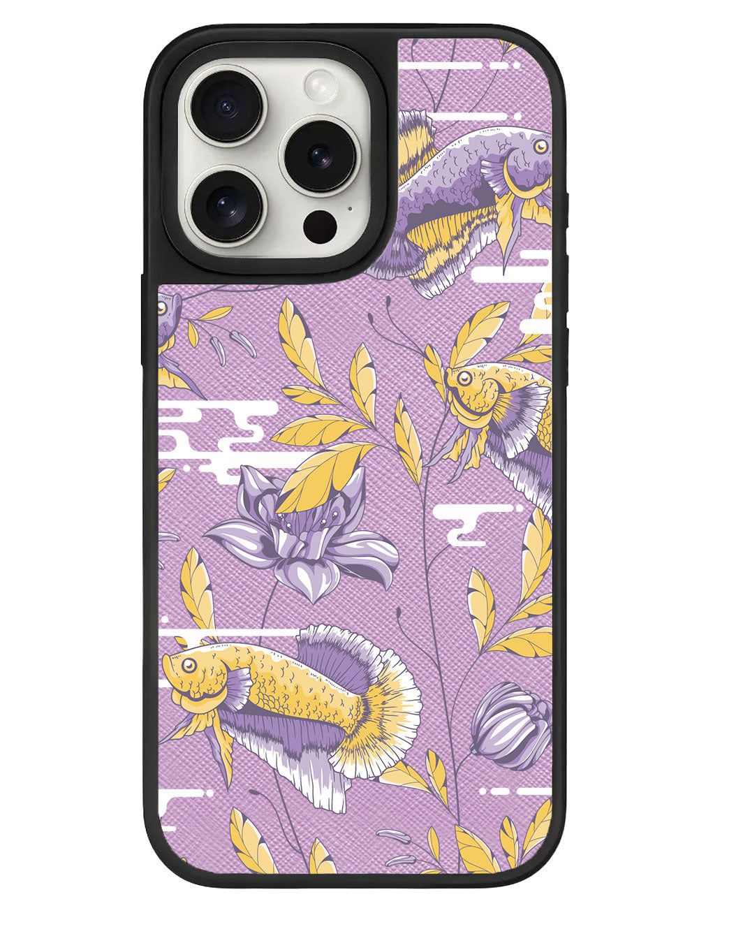 iPhone Leather Grip - Fish & Floral 5.0