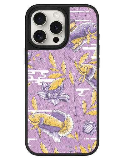 iPhone Leather Grip - Fish & Floral 5.0