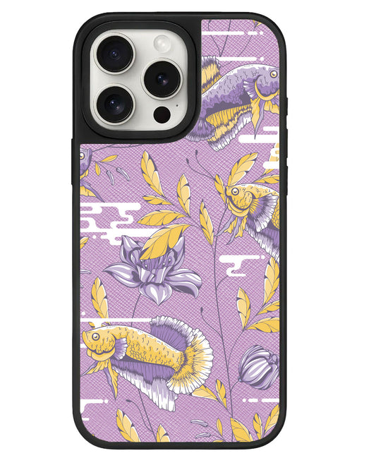 iPhone Leather Grip - Fish & Floral 5.0