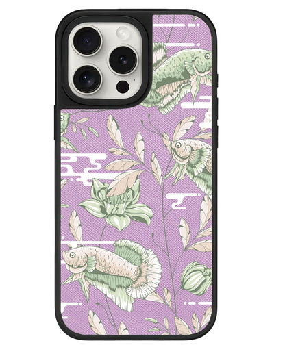 iPhone Leather Grip - Fish & Floral 6.0