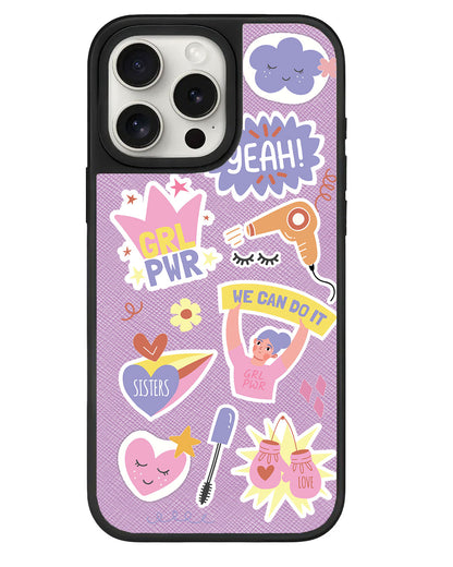 iPhone Leather Grip - Girl Power Sticker Pack