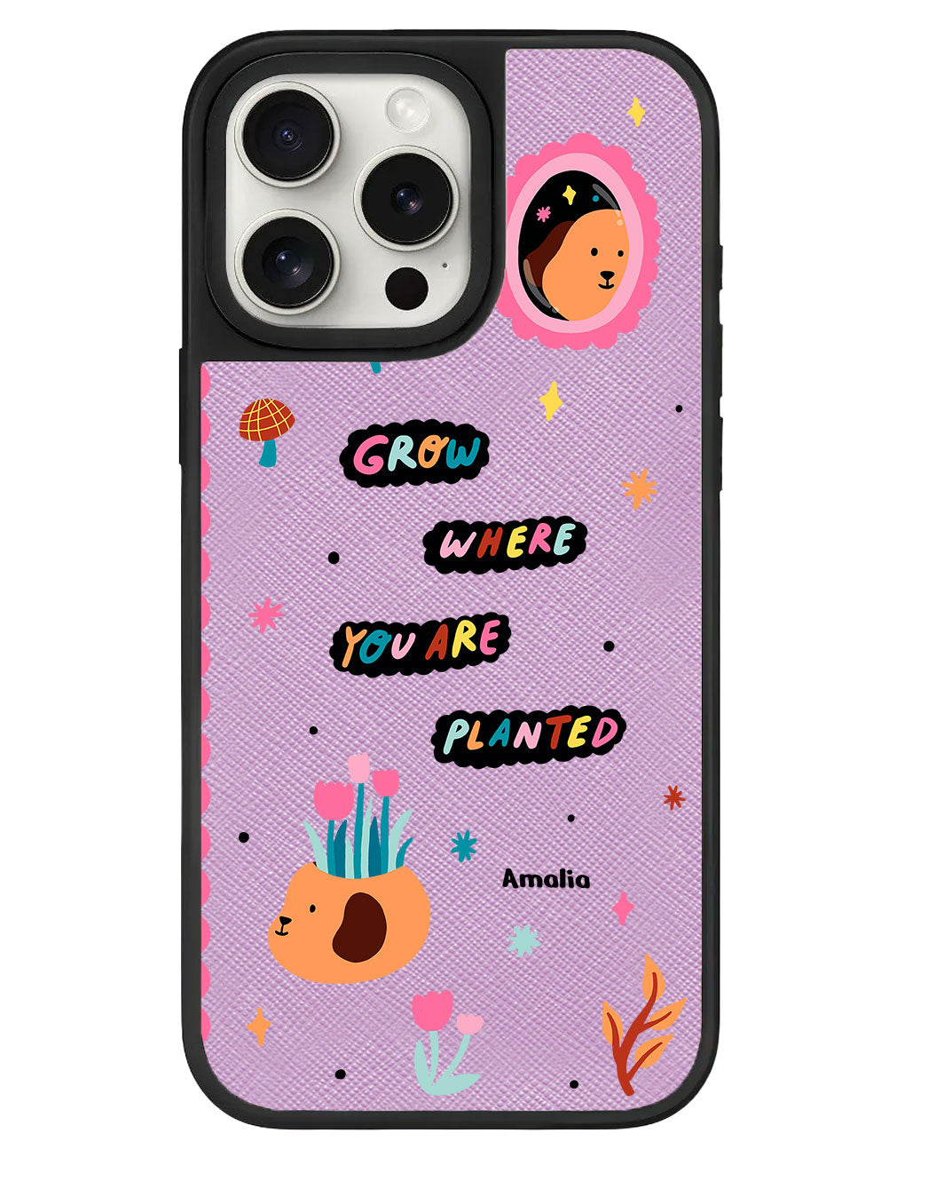iPhone Leather Grip - Grow Where You Are Planted