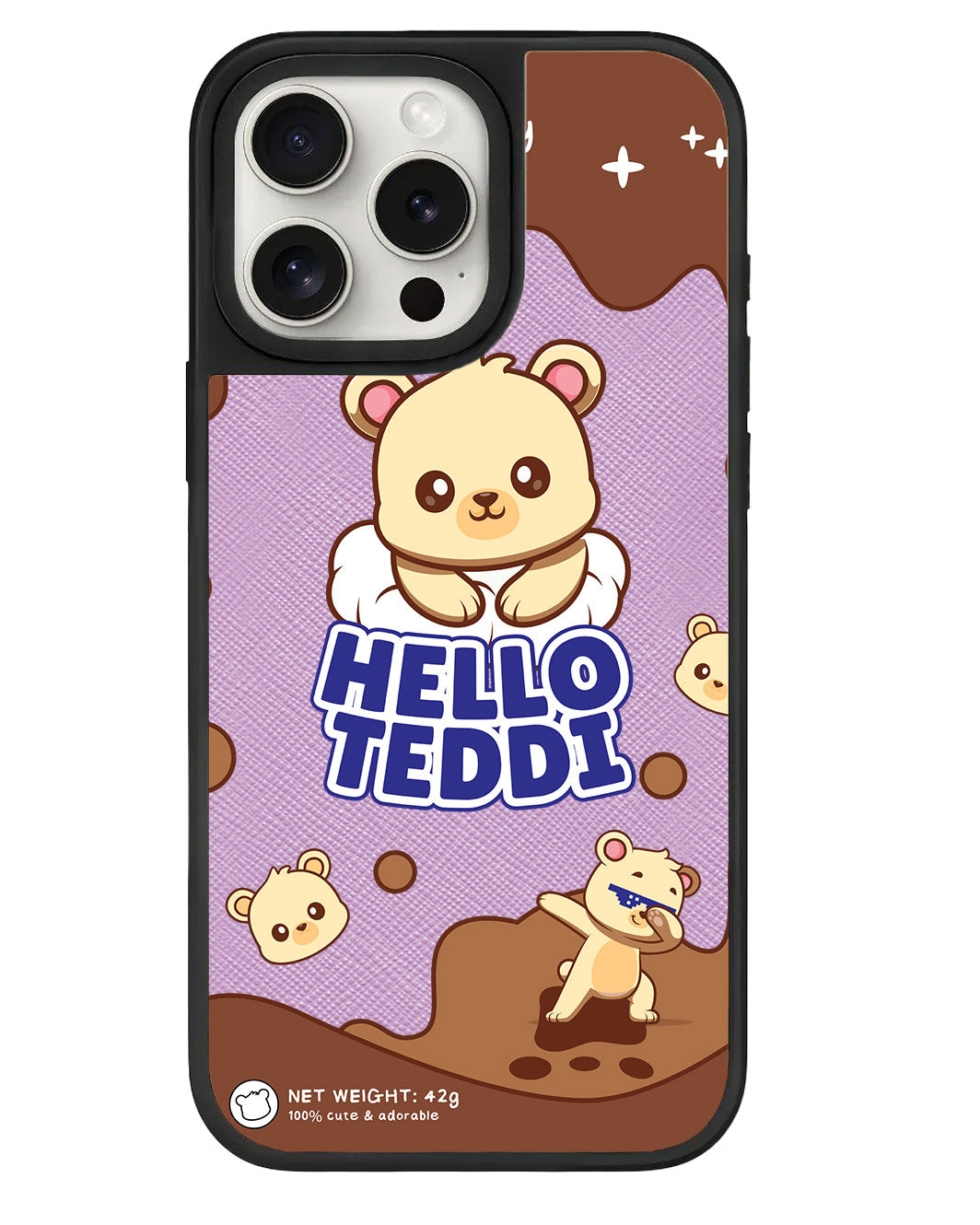 iPhone Leather Grip - Hello Teddy 1.0