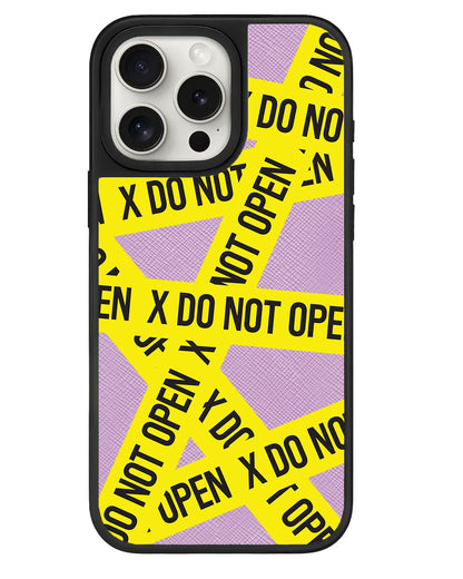 iPhone Leather Grip - Do Not Open 2.0