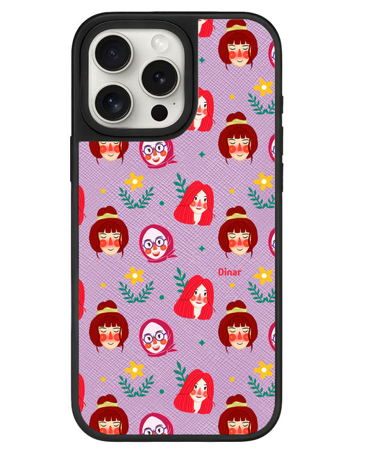 iPhone Leather Grip - Lovely Faces