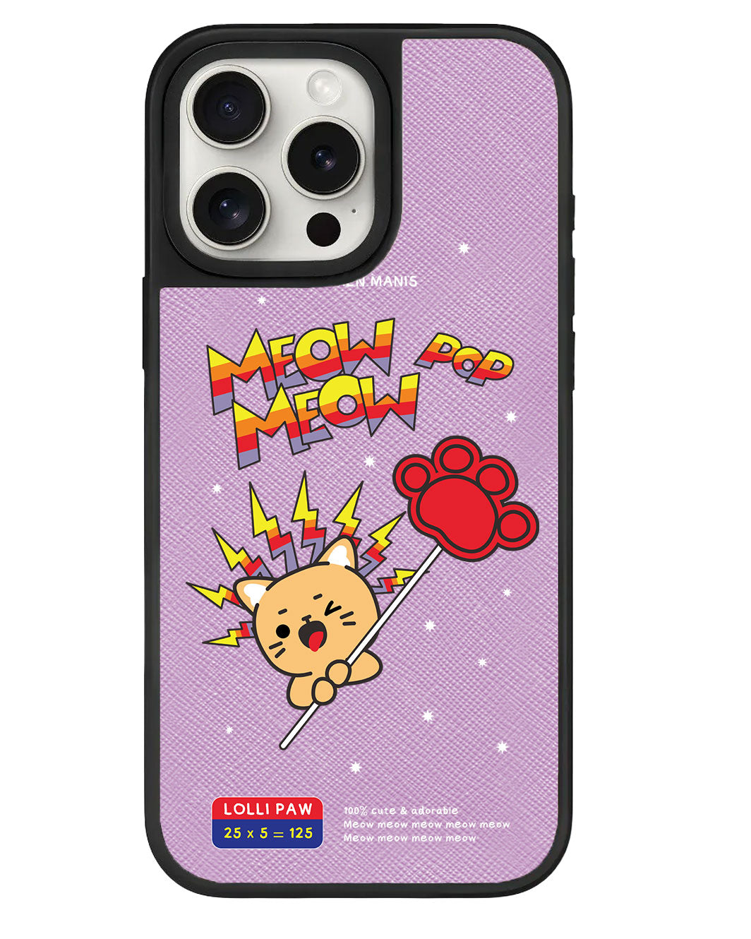iPhone Leather Grip - Meow Pop 2.0