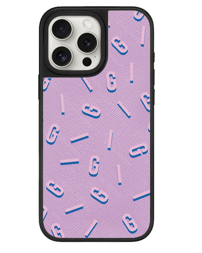 iPhone Leather Grip - CUSTOM MONOGRAM 1.0 Cotton Candy