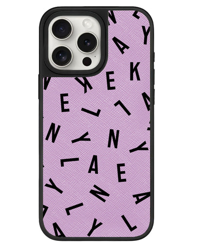 iPhone Leather Grip - CUSTOM MONOGRAM 1.0 Noir