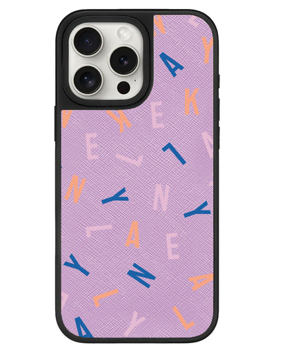 iPhone Leather Grip - CUSTOM MONOGRAM 1.0 Rainbow