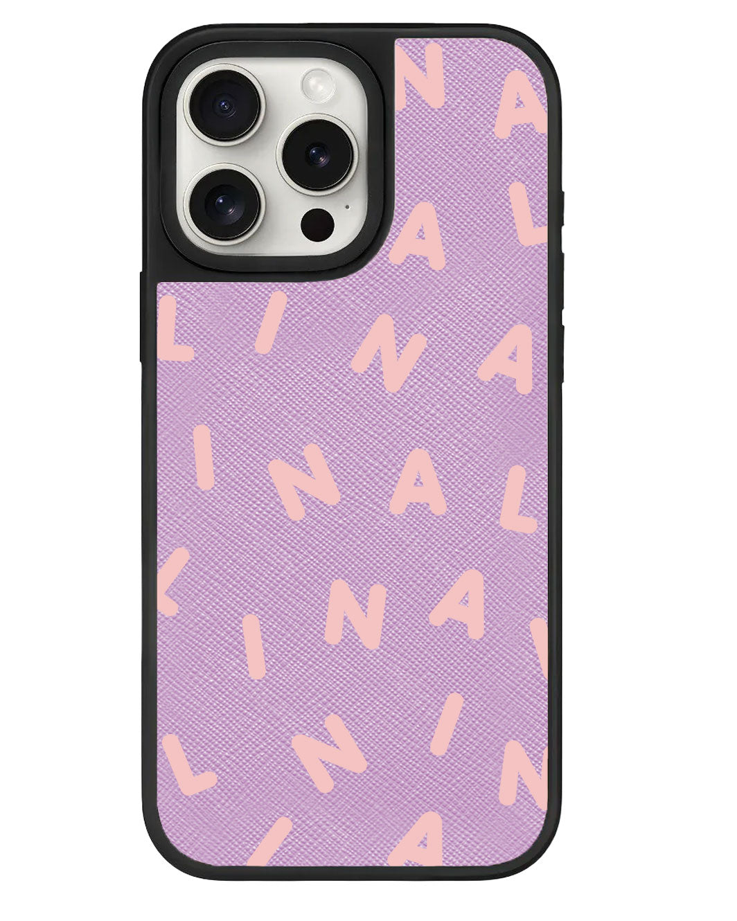 iPhone Leather Grip - CUSTOM MONOGRAM 2.0 Rosewater
