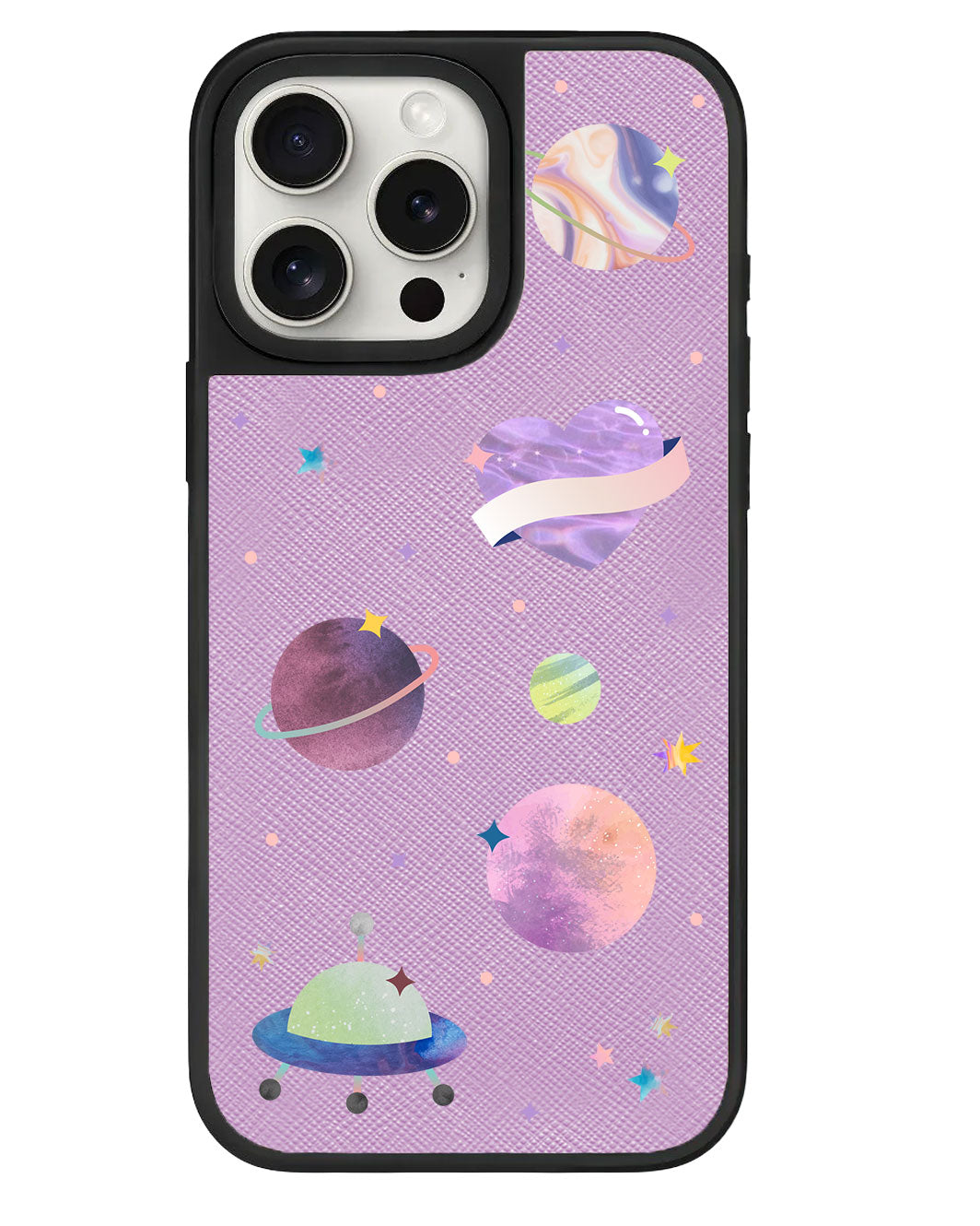 iPhone Leather Grip - Pink Planet
