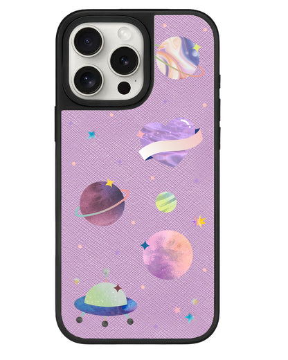 iPhone Leather Grip - Pink Planet