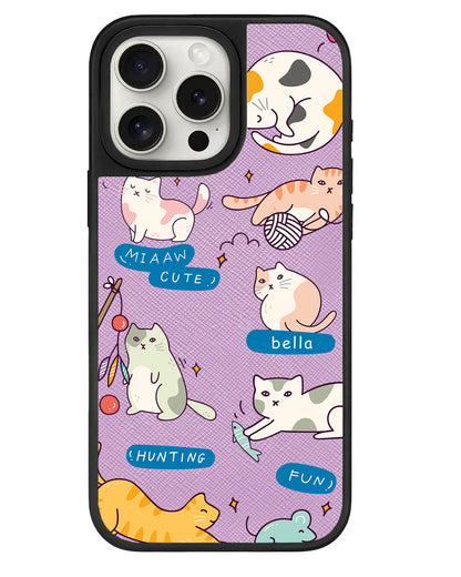 iPhone Leather Grip - Playful Cat 2.0