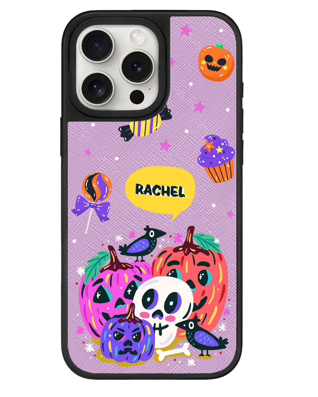 iPhone Leather Grip Case - Pumpkin Monster