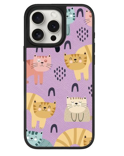 iPhone Leather Grip - Rainbow Meow 1.0