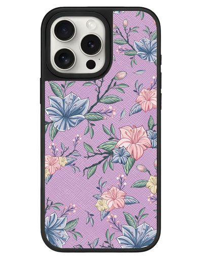 iPhone Leather Grip - Pink & Blue Florals