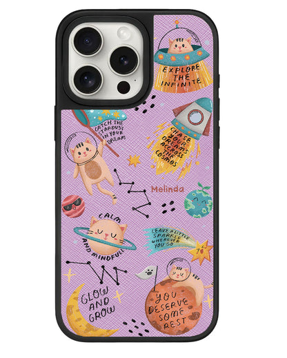 iPhone Leather Grip - Spaceship