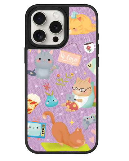 iPhone Leather Grip - Stay Home