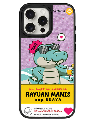 iPhone Leather Grip - Cap Buaya