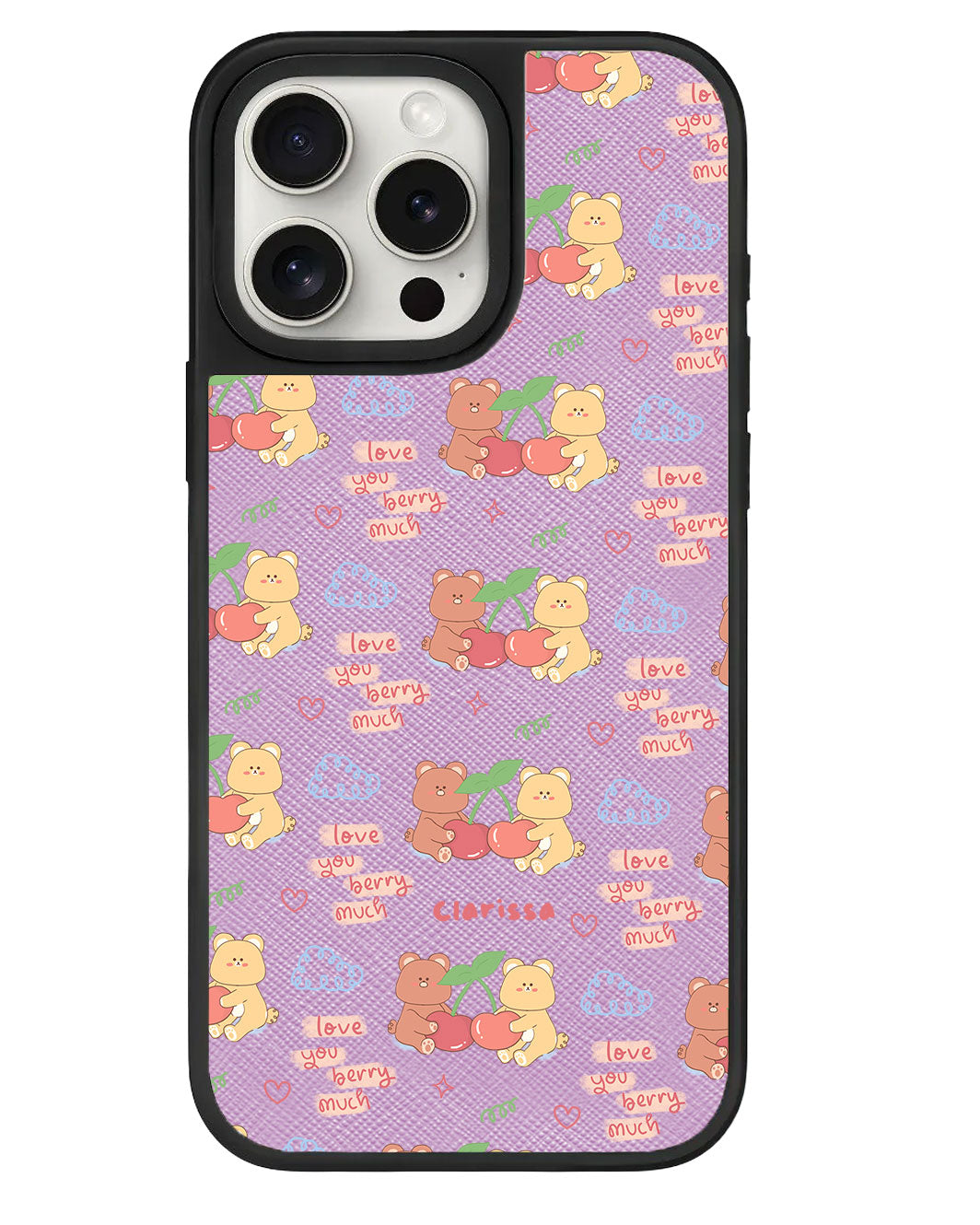 iPhone Leather Grip - Cherry Bear