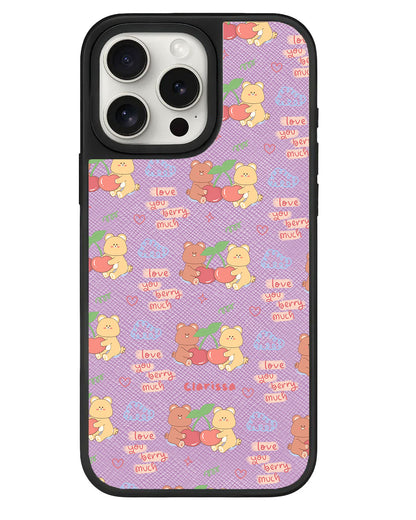 iPhone Leather Grip - Cherry Bear