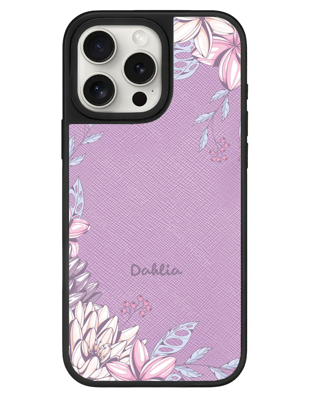 iPhone Leather Grip Case - Dahlia