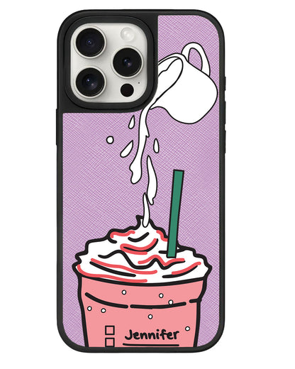 iPhone Leather Grip - Raspberry Frappe