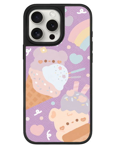 iPhone Leather Grip - Ice Cream for Teddy