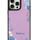 iPhone Leather Grip Case - Blue Florals