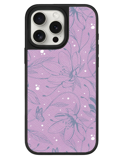 iPhone Leather Grip - Sketchy Flower & Butterfly 2.0