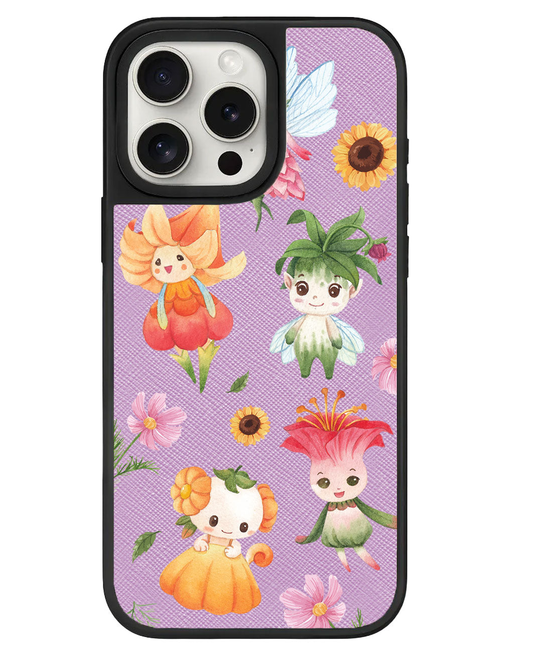 iPhone Leather Grip Case - Magical Garden