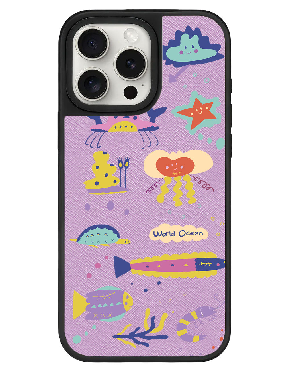 iPhone Leather Grip - Ocean World
