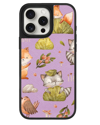 iPhone Leather Grip - Racoon & Friends