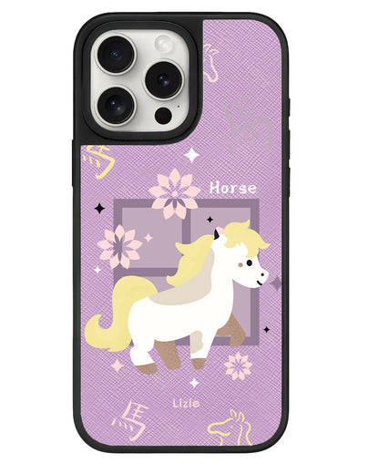 iPhone Leather Grip - Horse (Shio / Chinese Zodiac)