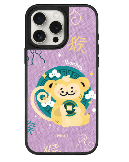 iPhone Leather Grip - Monkey (Shio / Chinese Zodiac)